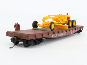 HO Scale Athearn 1407 MILW Milwaukee Road Flatcar #65639 w/Custom Grader Load