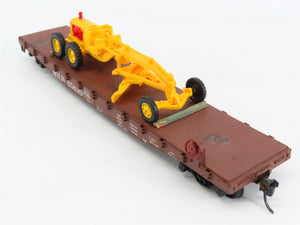 HO Scale Athearn 1407 MILW Milwaukee Road Flatcar #65639 w/Custom Grader Load