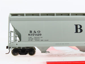 HO Scale Accuready 92075 B&O Baltimore & Ohio 3-Bay Covered Hopper #837029