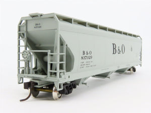 HO Scale Accuready 92075 B&O Baltimore & Ohio 3-Bay Covered Hopper #837029
