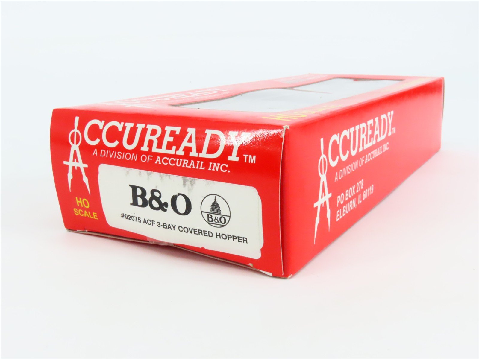 HO Scale Accuready 92075 B&O Baltimore & Ohio 3-Bay Covered Hopper #837029