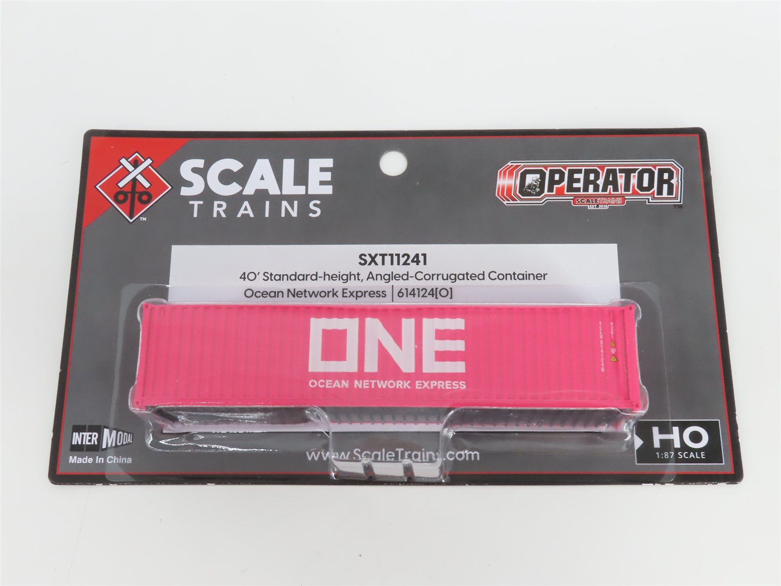 HO ScaleTrains SXT11241 ONE Ocean Network Express Container #614124(0) -Sealed