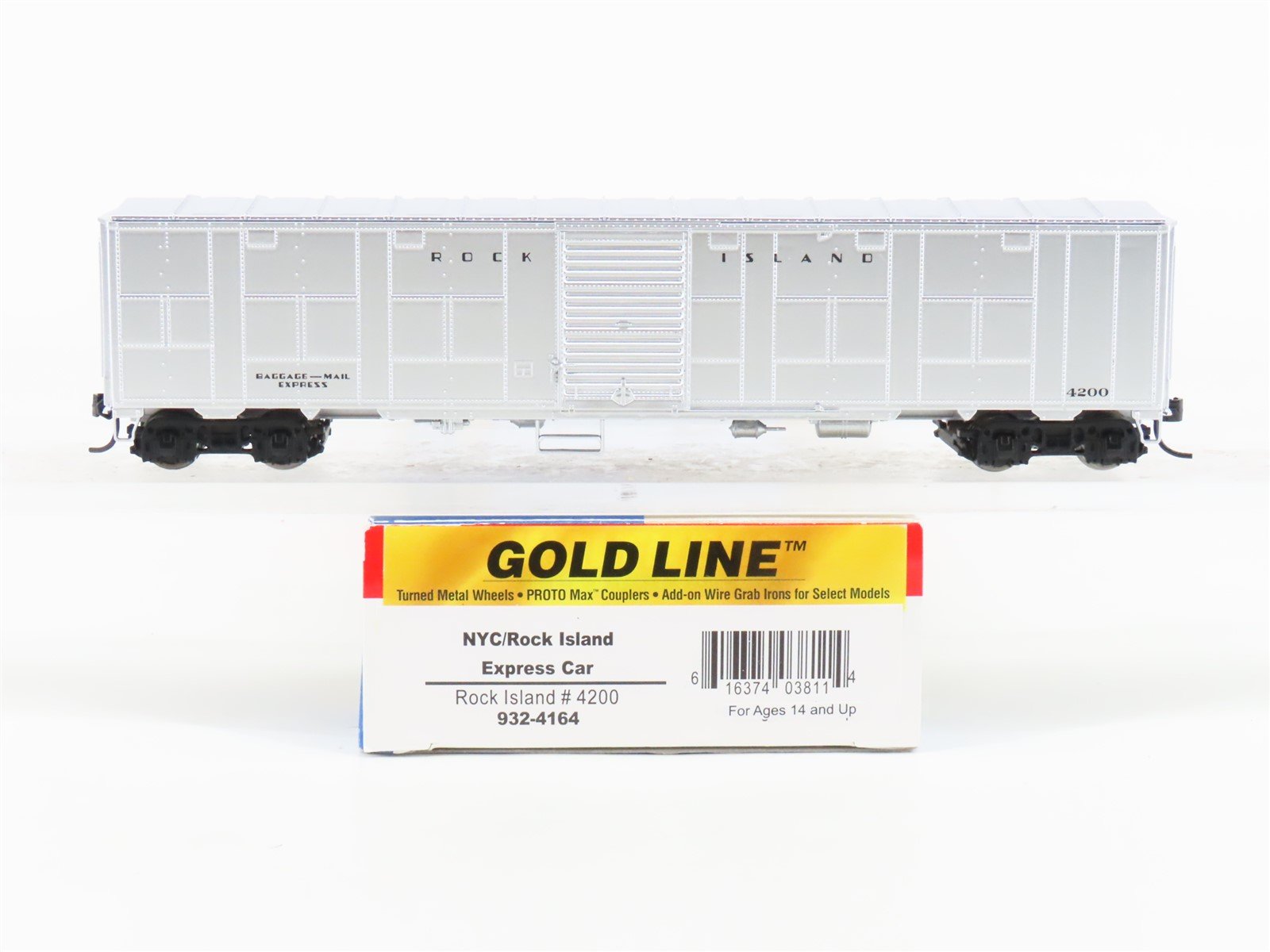 HO Walthers Gold Line 932-4164 NYC/Rock Island Baggage-Mail Express Passenger