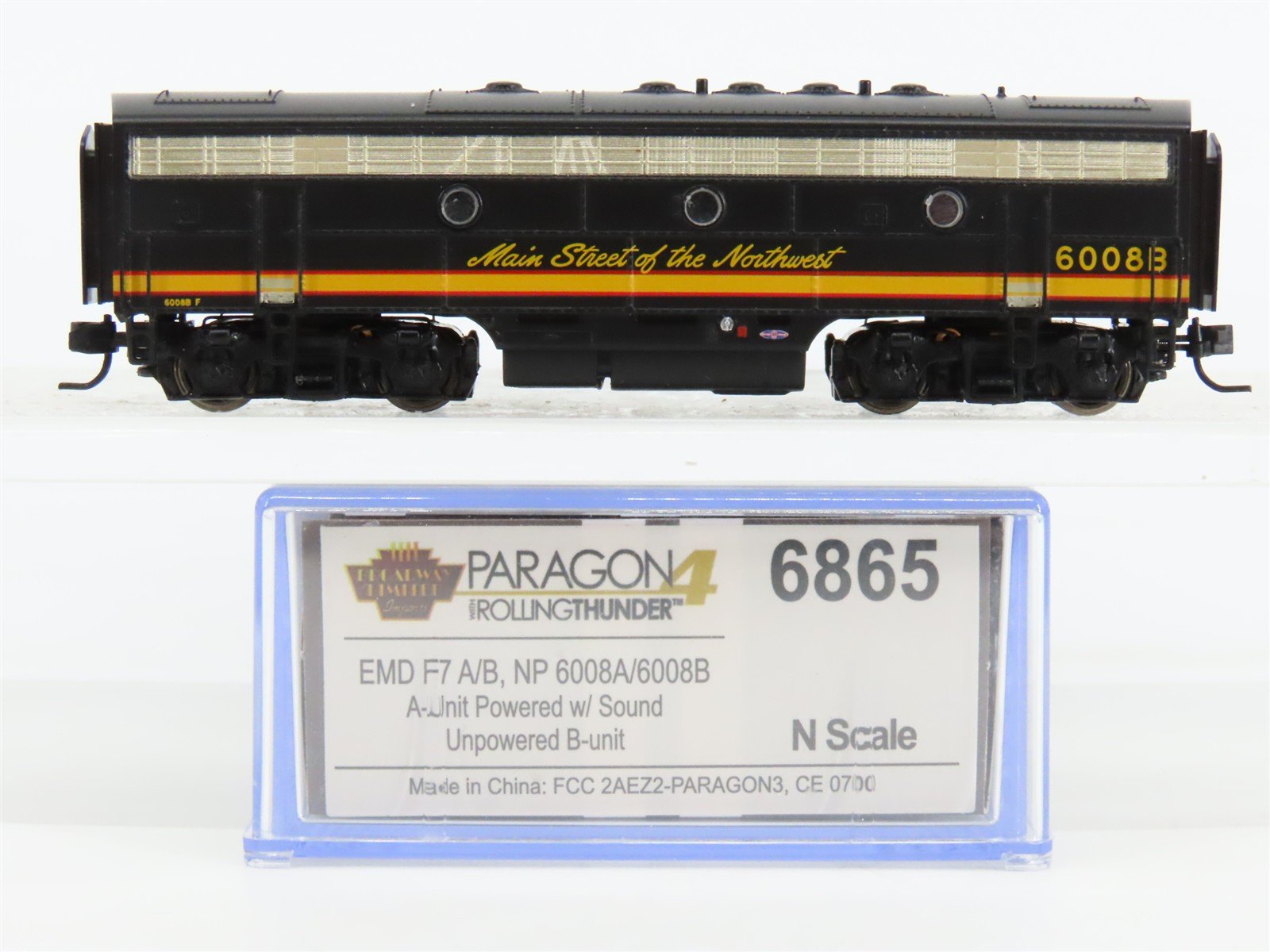 N Broadway Limited BLI 6865 NP "Main Street" EMD F7B Diesel #6008B - Unpowered