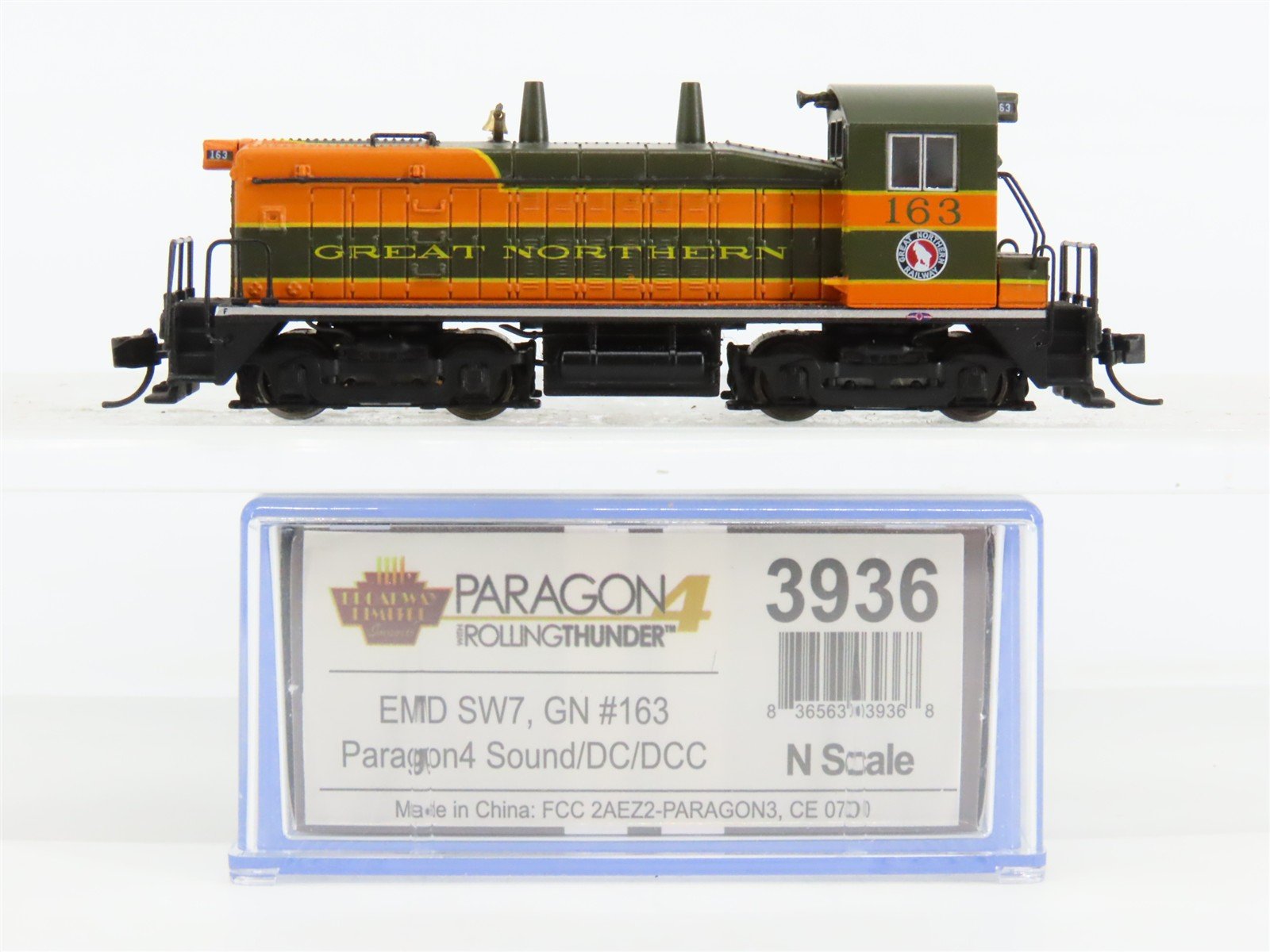 N Broadway Limited BLI 3936 GN Great Northern EMD SW7 Diesel #163 - Paragon4