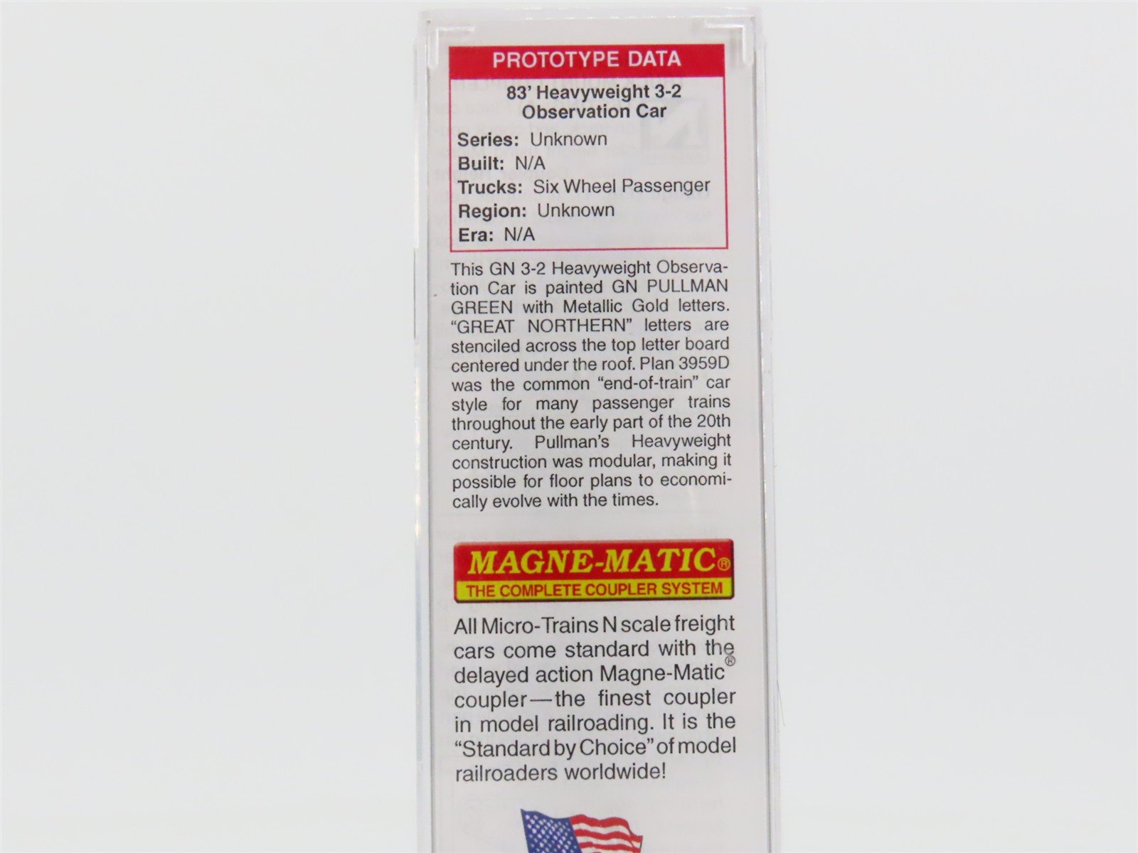 N Micro-Trains MTL 14400020 GN Heavyweight Observation Passenger No# - Upgraded