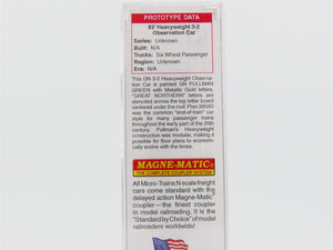N Micro-Trains MTL 14400020 GN Heavyweight Observation Passenger No# - Upgraded