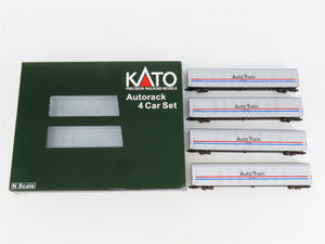 N KATO 106-5507 AMTK Amtrak AutoTrain Phase III Enclosed Autorack 4-Car Set #1