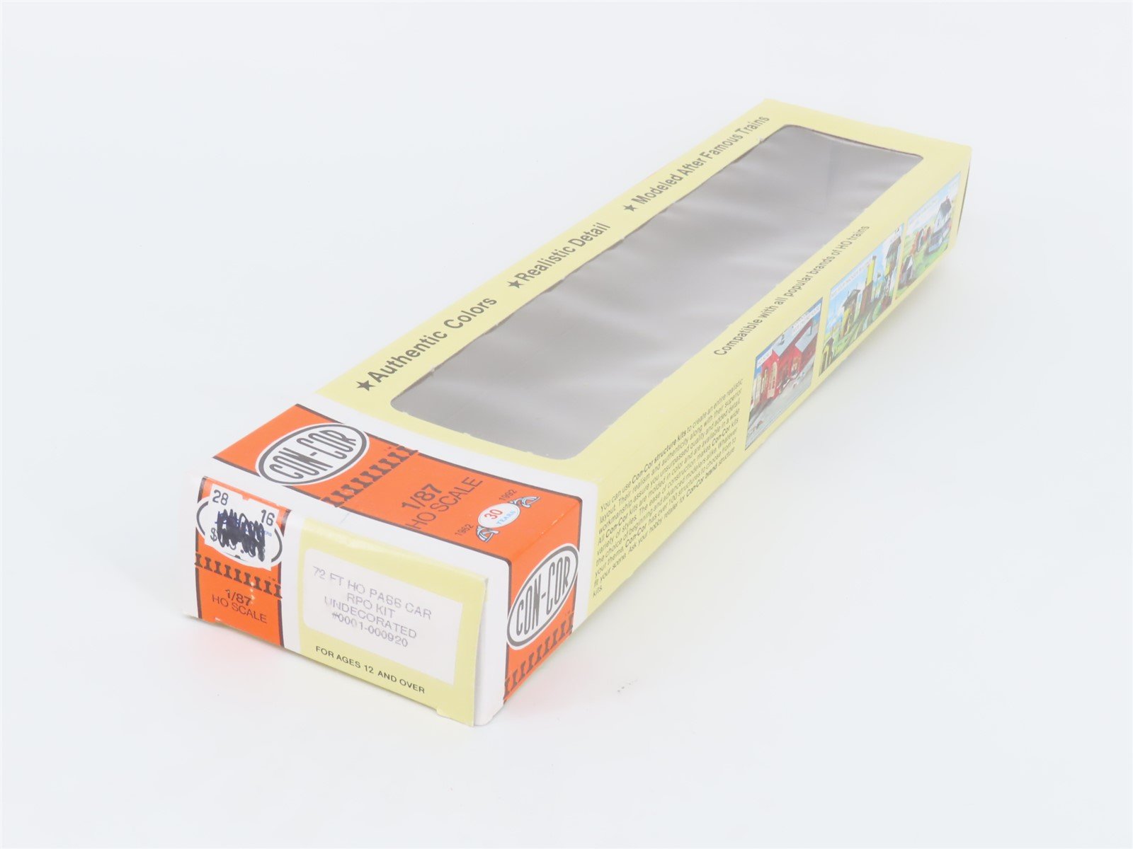 HO Scale Con-Cor Kit 0001-000920 Undecorated 72' RPO Passenger Car