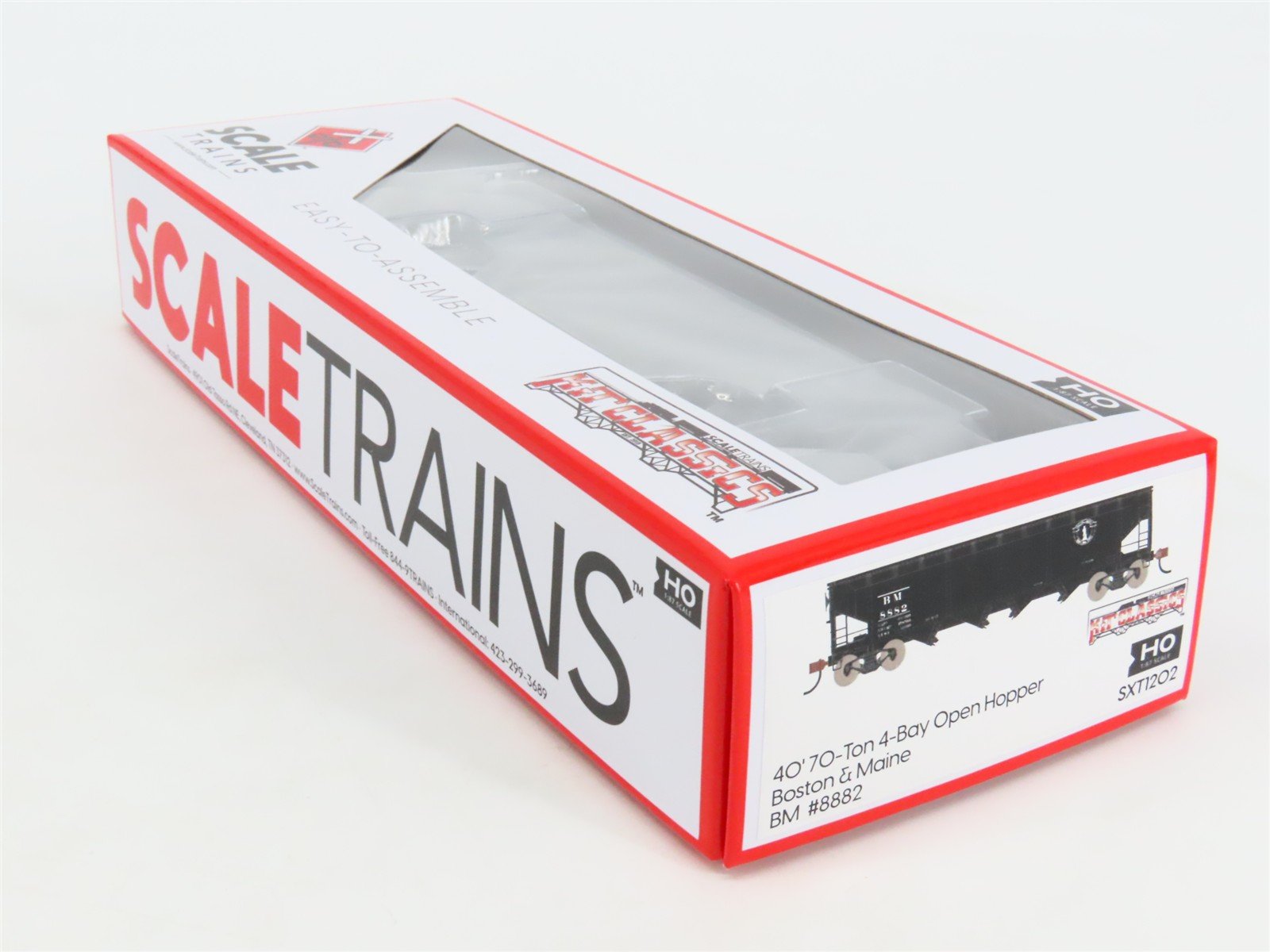 HO Scaletrains.com SXT1202 B&M Boston & Maine 40' 70-Ton Open Hopper #8882 Kit