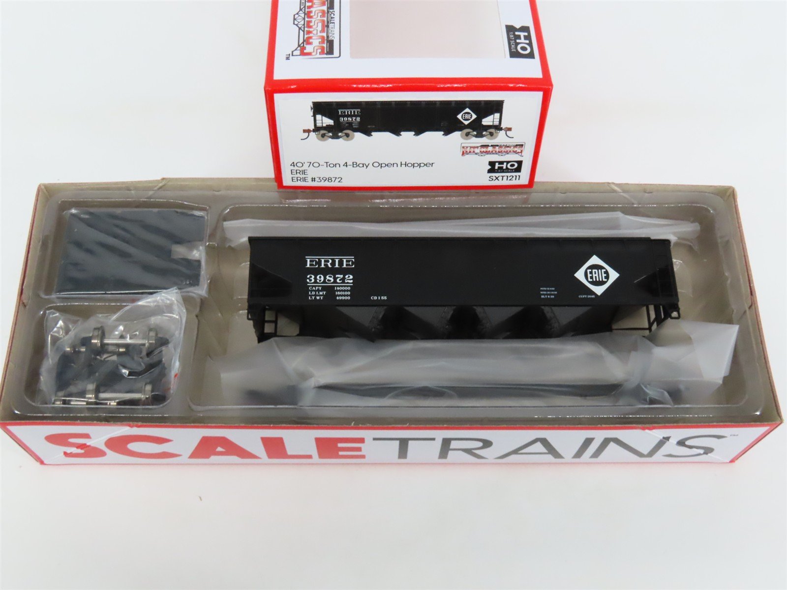 HO Scaletrains.com SXT1211 Erie Railway 40' 70-Ton Open Hopper #39872 Kit