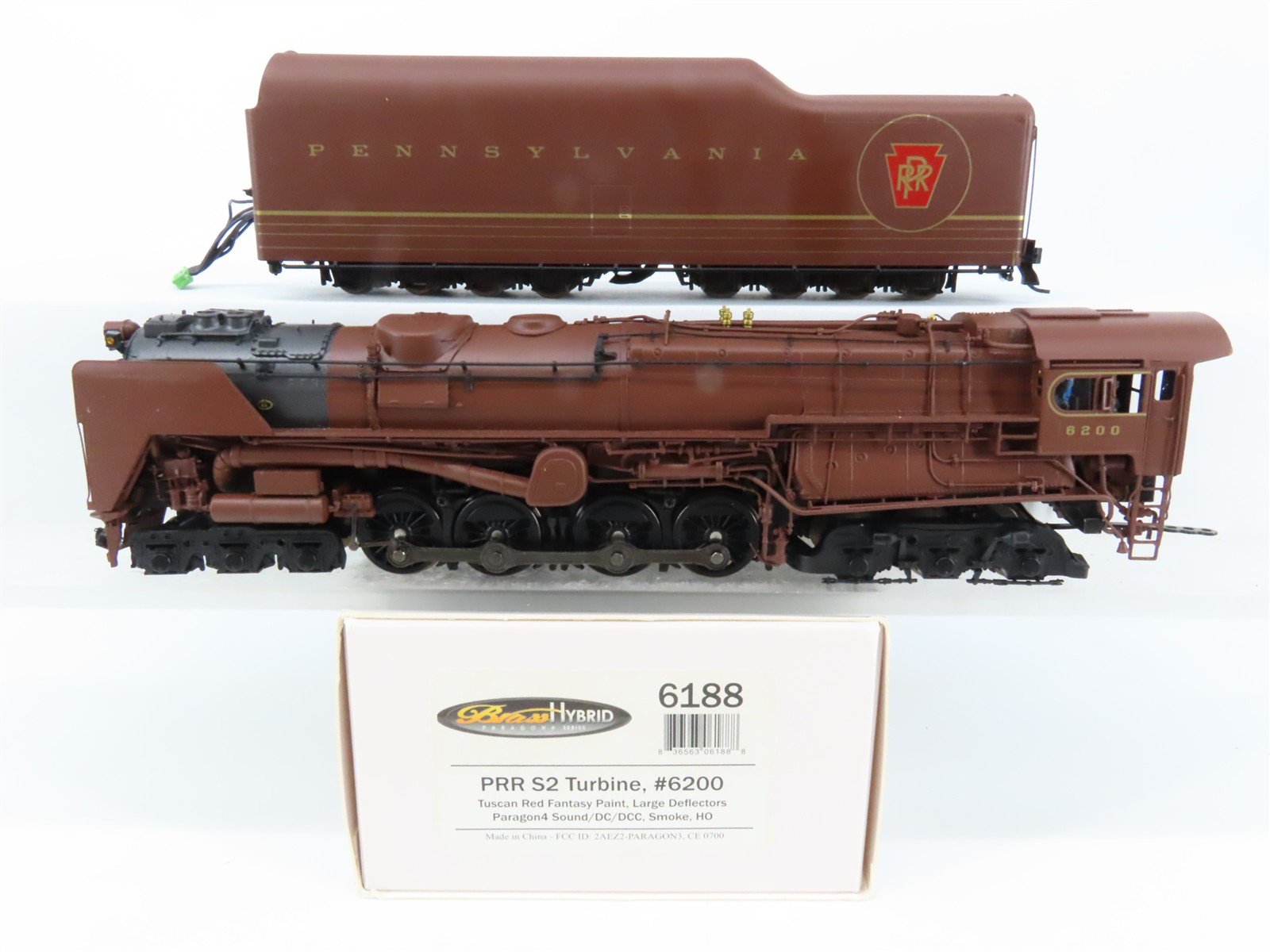 HO Broadway BLI BRASS HYBRID 6188 PRR 6-8-6 S2 Turbine Steam #6200 - Paragon4