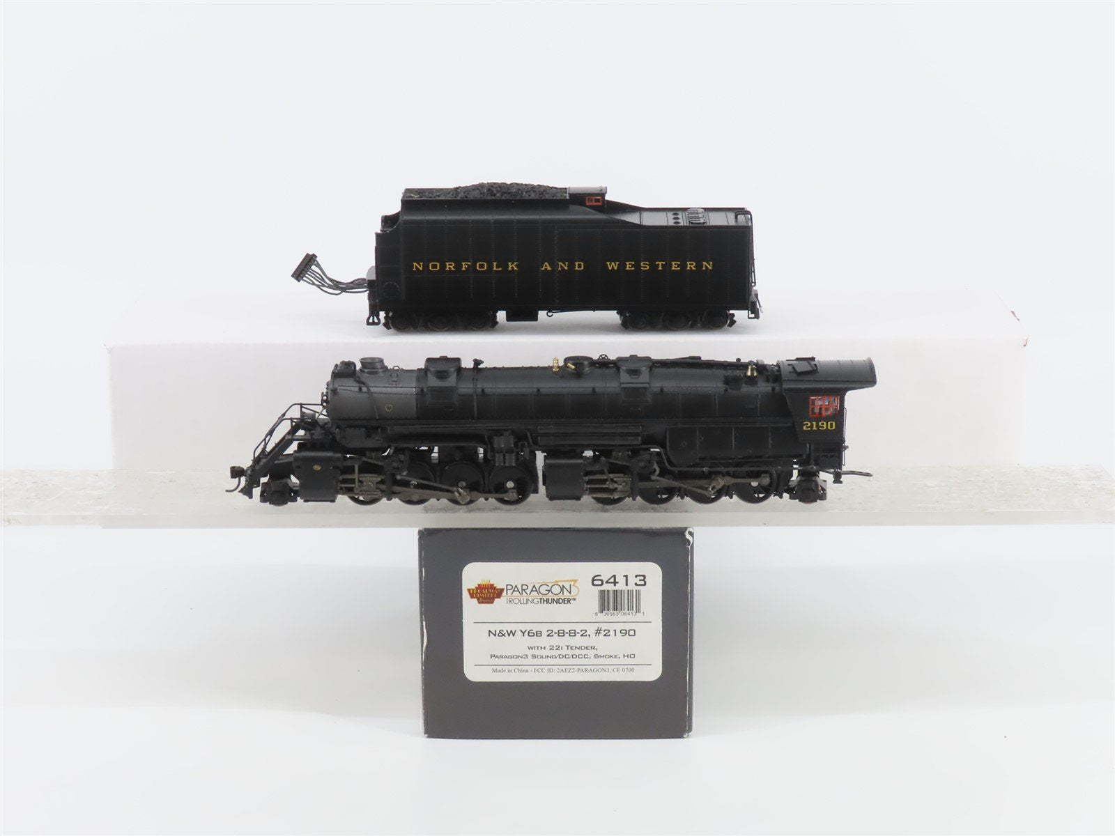 HO Scale Broadway Limited BLI 6413 N&W 2-8-8-2 Y6b Steam #2190 - Paragon3