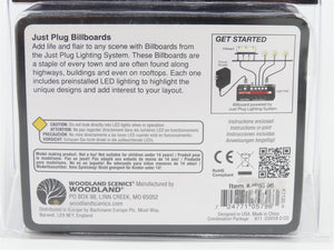 HO Scale Woodland Scenics Just Plug JP5796 Lanes Bowling & Bar Lighted Billboard