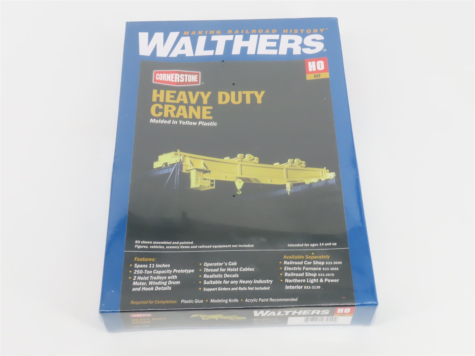HO Scale Walthers Cornerstone Kit #933-3150 Heavy Duty Overhead Crane - Sealed