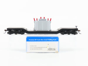 HO Bachmann Silver 18348 Unlettered 58' Depressed Center Flat Car w/ Transformer