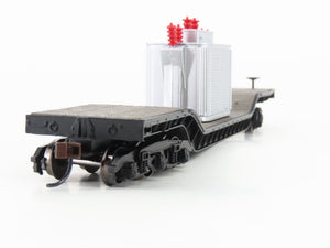 HO Bachmann Silver 18348 Unlettered 58' Depressed Center Flat Car w/ Transformer