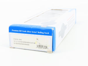 HO Bachmann Silver 18348 Unlettered 58' Depressed Center Flat Car w/ Transformer