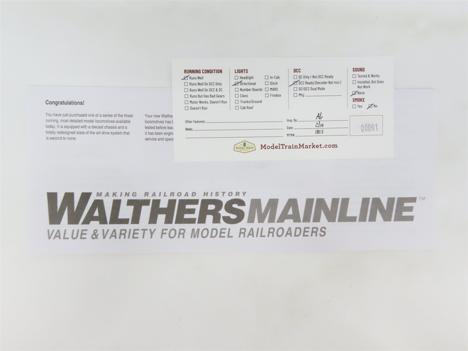 HO Scale Walthers Mainline 910-10655 DTS Railway SW7 Diesel Locomotive #116