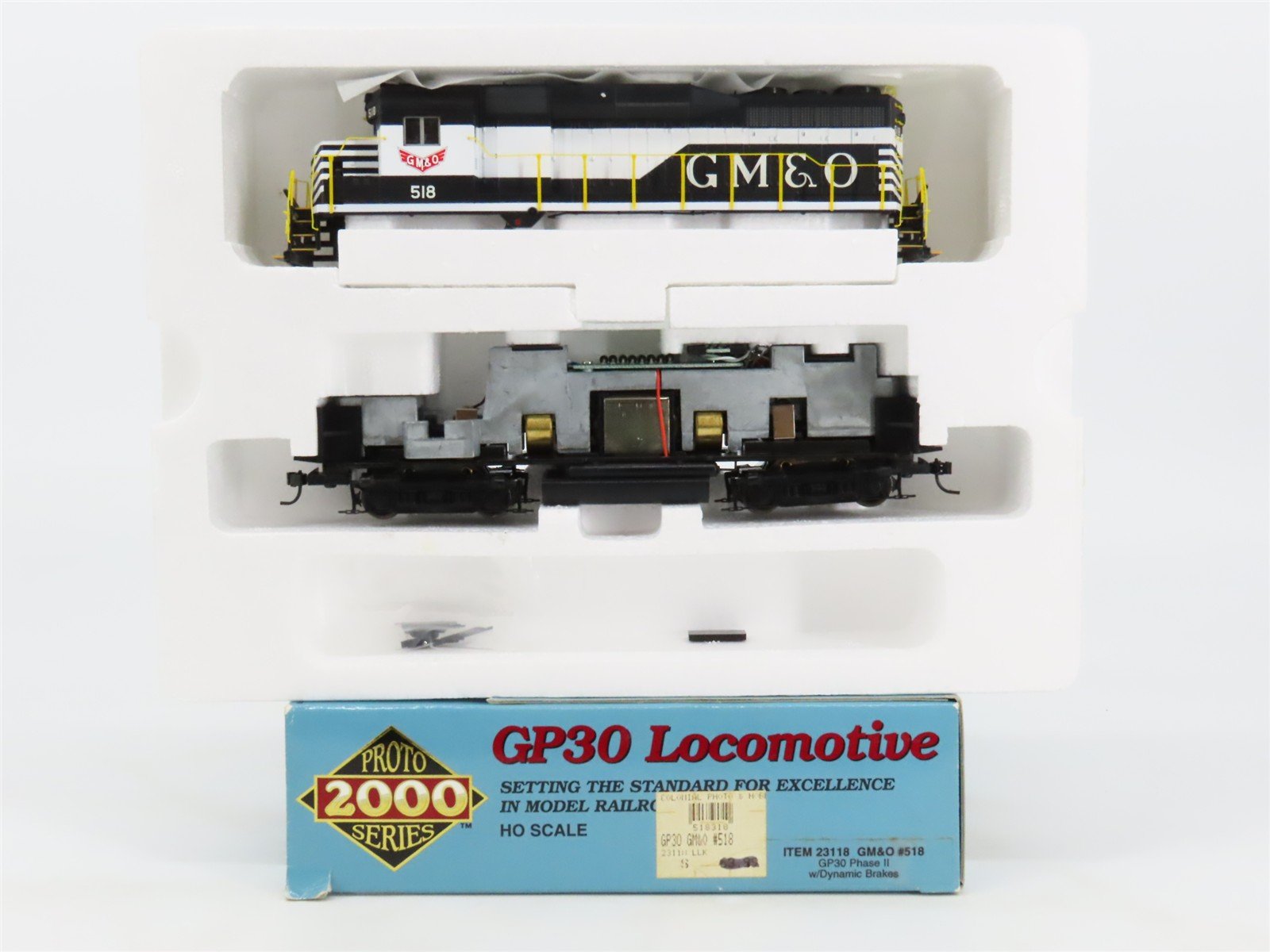 HO Scale Proto 2000 23118 GM&O Railway GP30 Diesel Locomotive #518 BAD GEARS