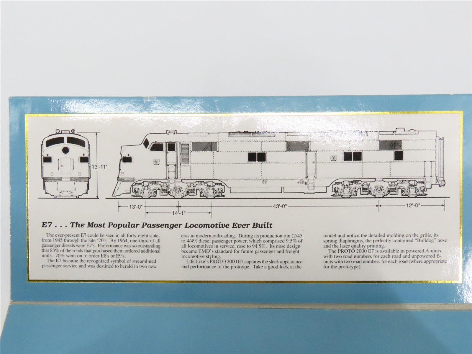 HO Scale Proto 2000 21079 FEC Florida East Coast E7A Diesel Locomotive #1017