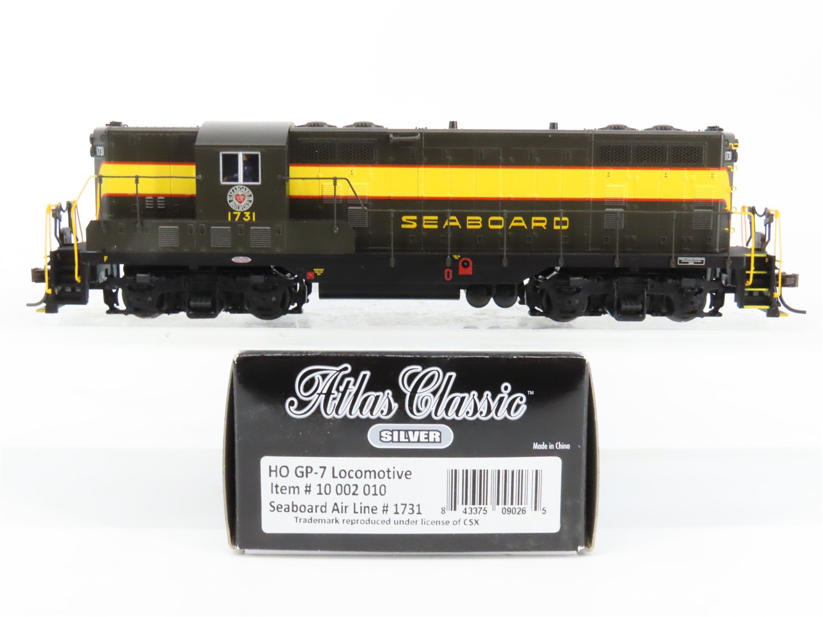 HO Scale Atlas Silver 10002010 SAL Seaboard Air Line GP7 Diesel Loco #1731