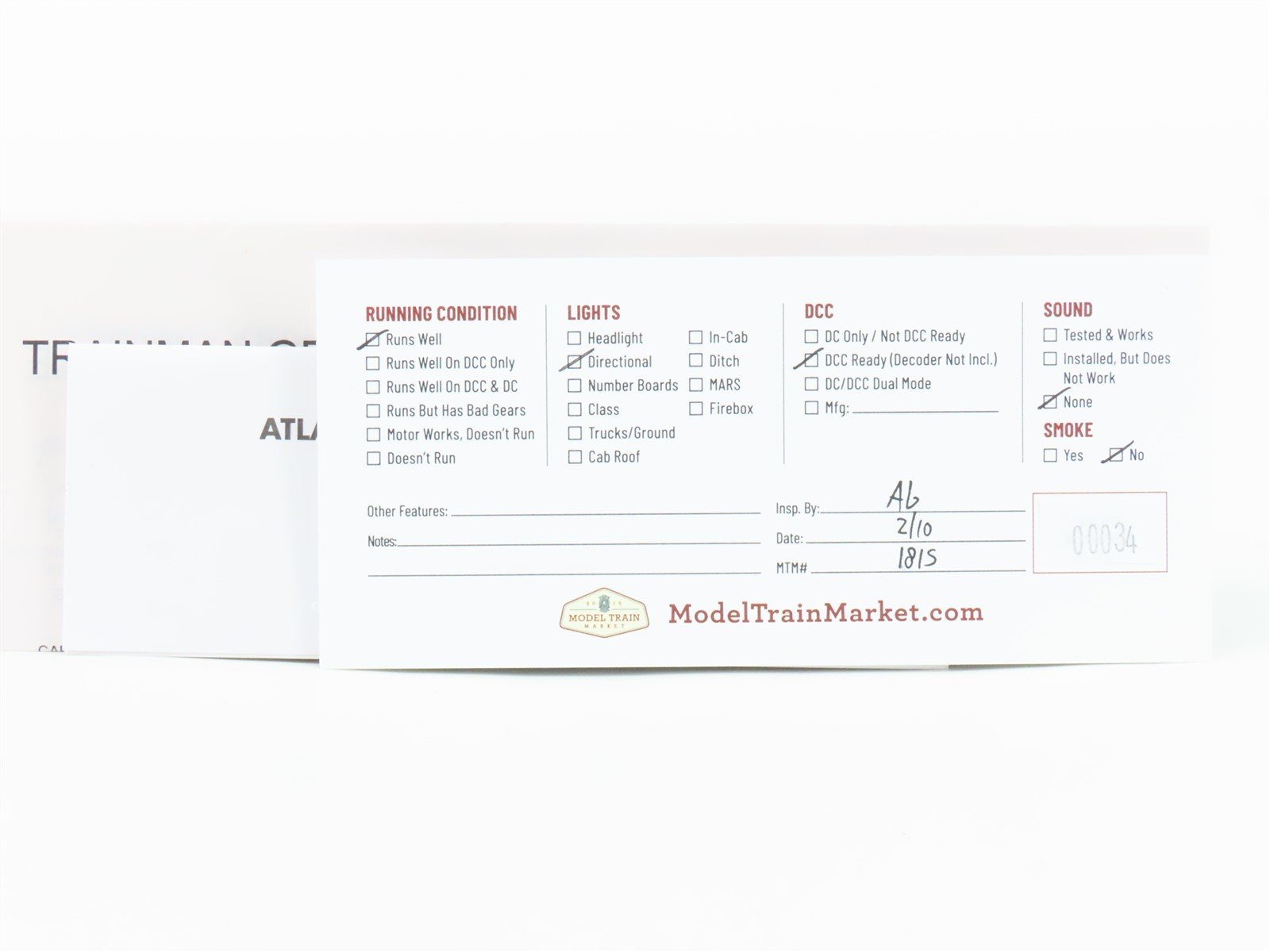 HO Scale Atlas Trainman 10000925 FEC Florida East Coast GP38-2 Diesel #510