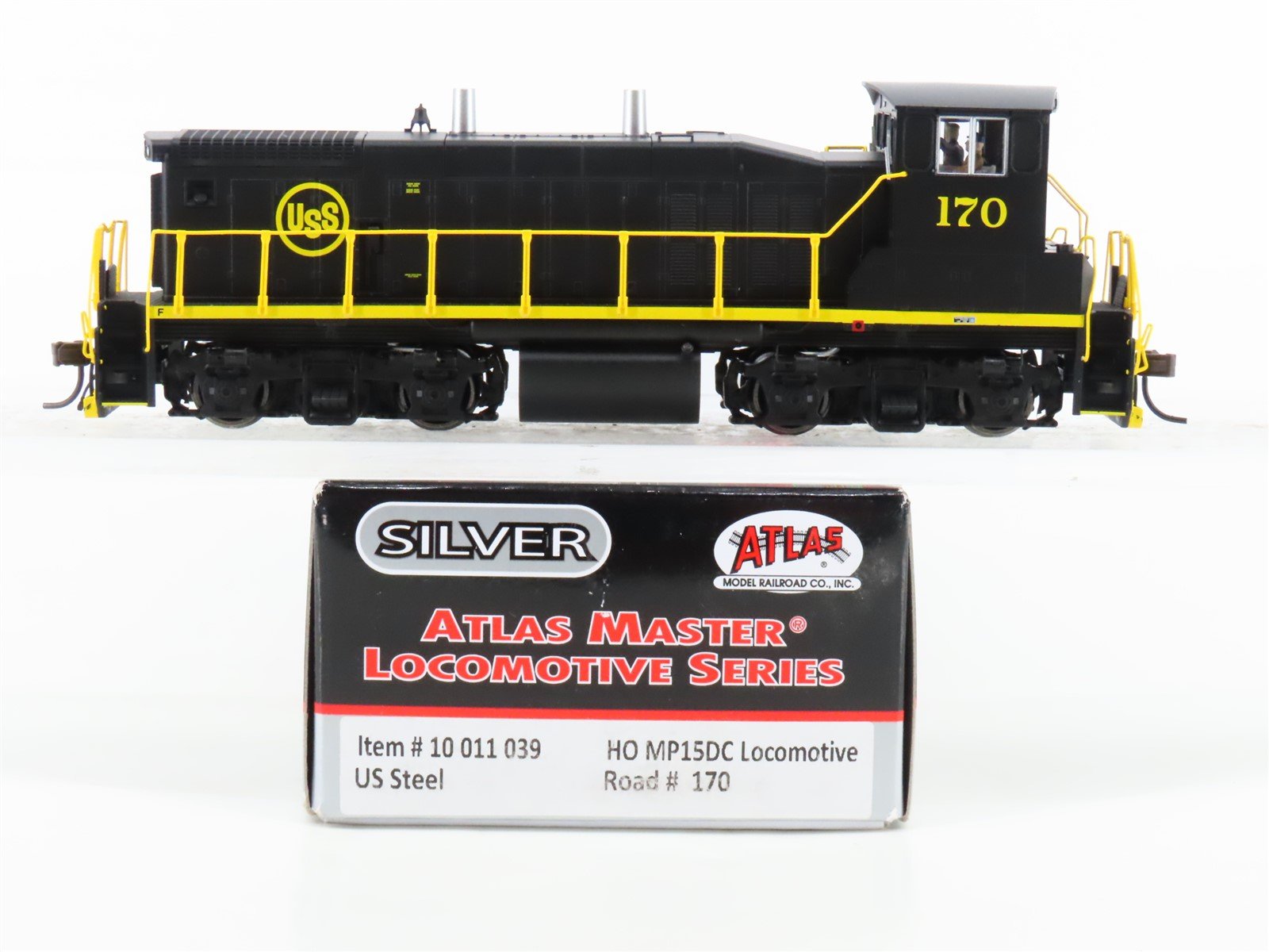 HO Scale Atlas Silver 10011039 USS US Steel MP15DC Diesel Locomotive #170