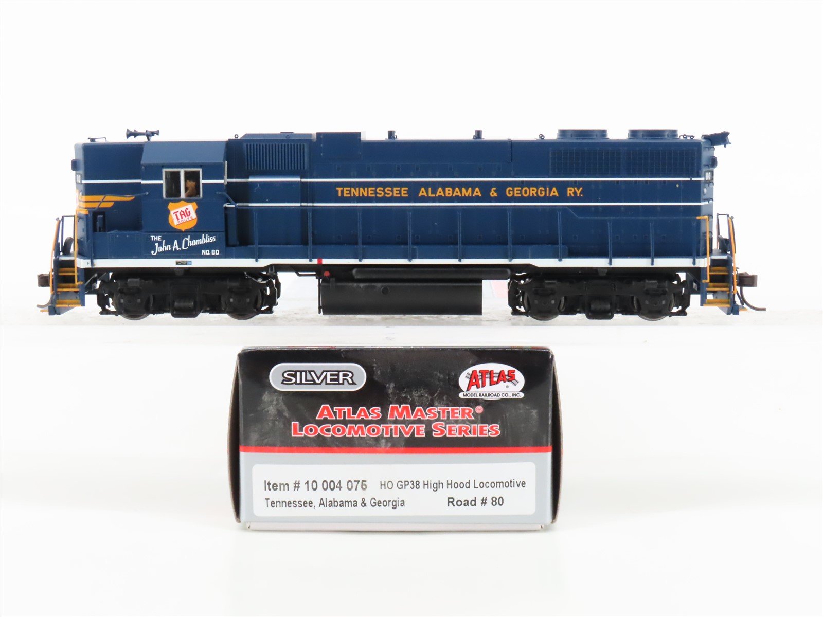 HO Scale Atlas Silver 10004076 TAG "The John A. Chambliss" GP38 Diesel #80