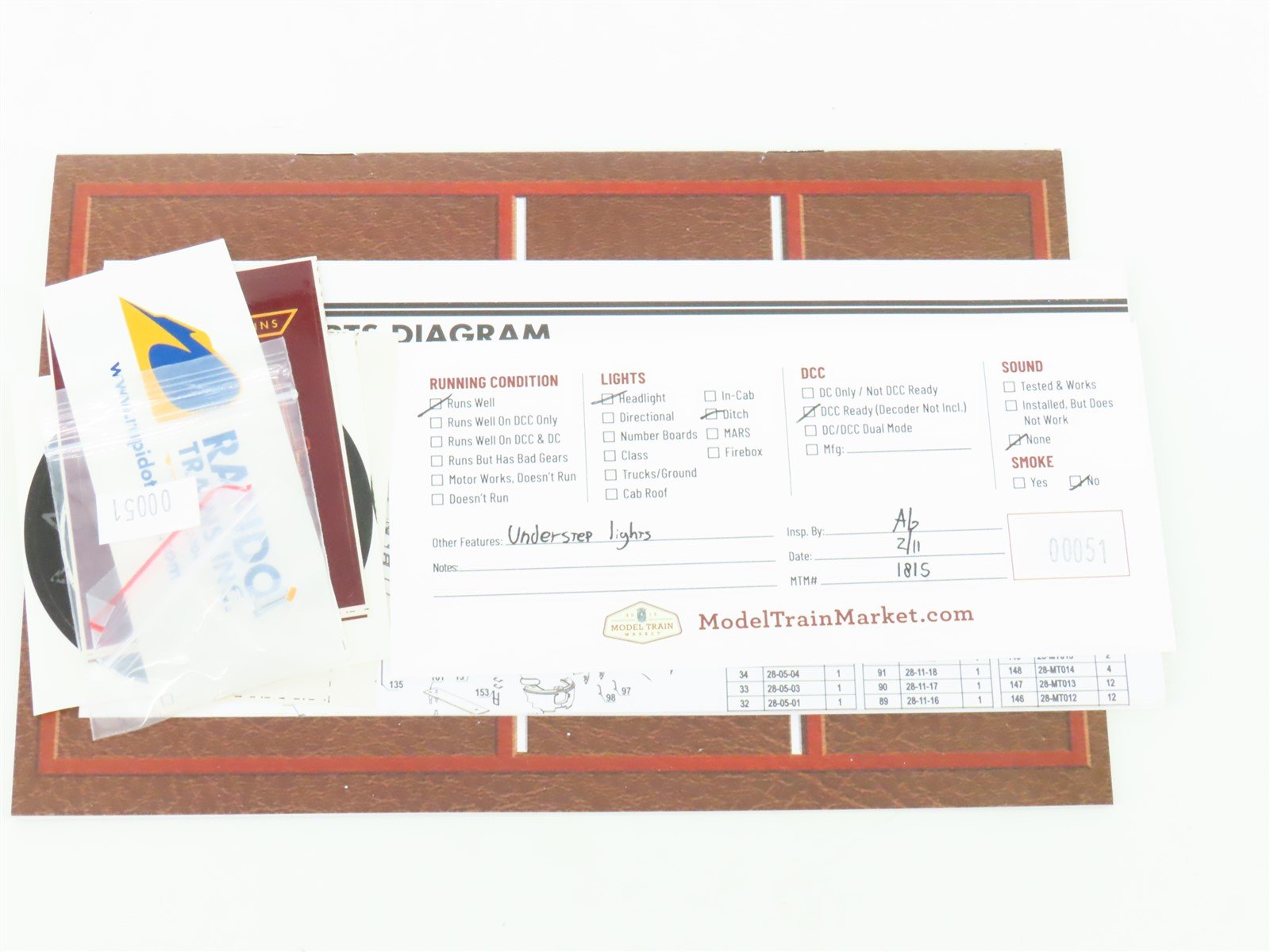 HO Scale Rapido 28044 VIA Rail Canada E8A Diesel Locomotive #1802