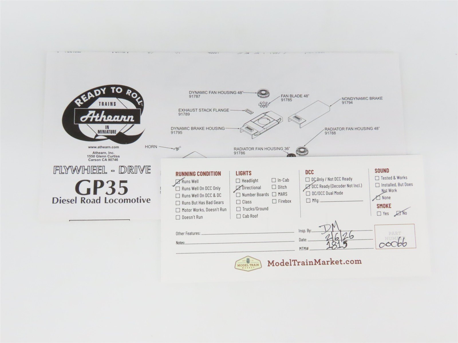 HO Scale Athearn 91765 SAL Seaboard Air Line EMD GP35 Diesel #539 - DCC Ready
