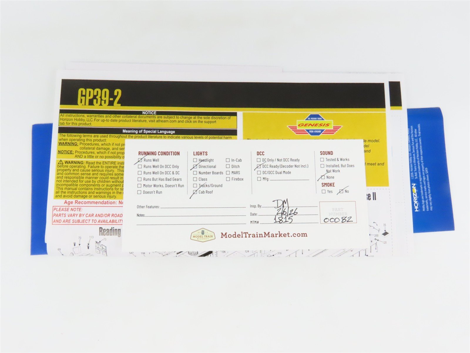 HO Athearn Genesis ATHG65517 MKT EMD GP39-2 Ph. III Diesel #371 - DCC Ready