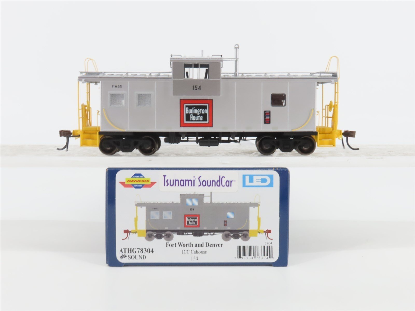HO Athearn Genesis ATHG78304 FW&D CB&Q Burlington Route Caboose #154 w/ Sound