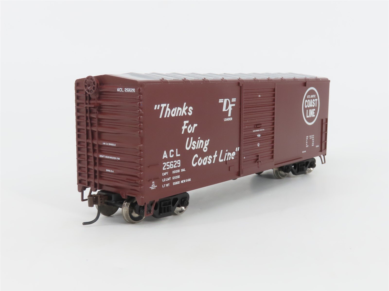 HO Scale Athearn 70420 ACL Atlantic Coast Line 40' Single Door Box Car #25629