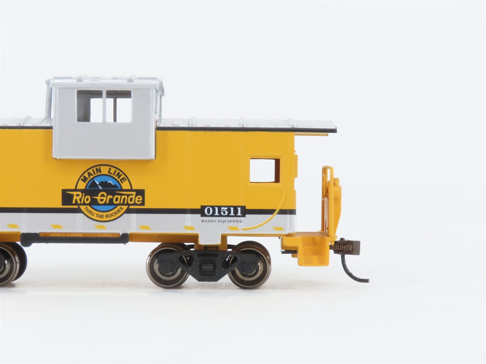 HO Bachmann Silver Series 17706 D&RGW Rio Grande 36' Wide Vision Caboose #01511