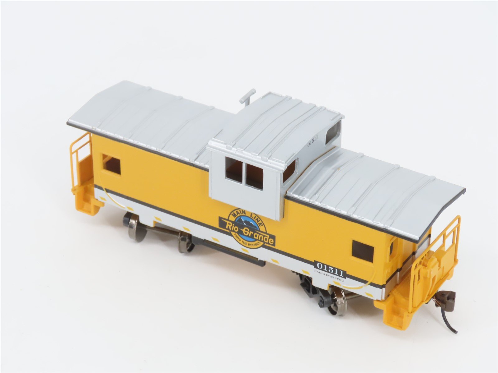 HO Bachmann Silver Series 17706 D&RGW Rio Grande 36' Wide Vision Caboose #01511