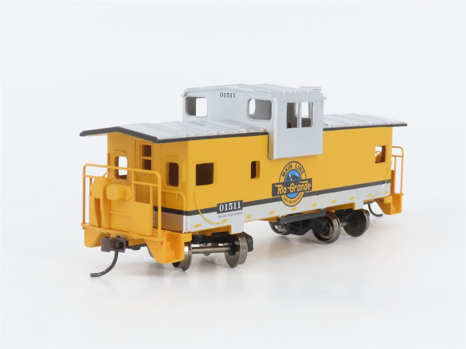 HO Bachmann Silver Series 17706 D&RGW Rio Grande 36' Wide Vision Caboose #01511
