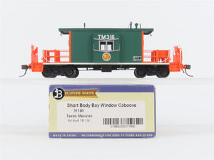 HO Scale Bluford Shops 31180 TM Texas Mexican Short Body Bay Window Caboose #316