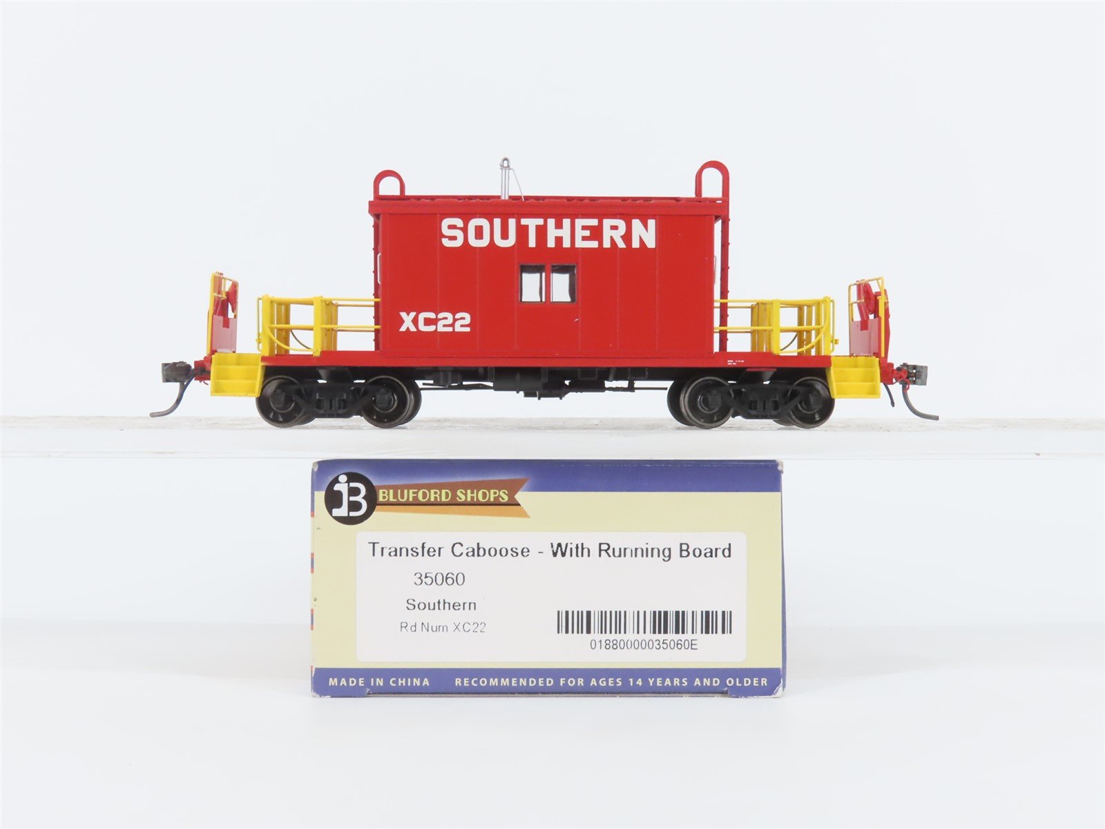 HO Scale Bluford Shops 35060 SOU Southern Railway Transfer Caboose #XC22