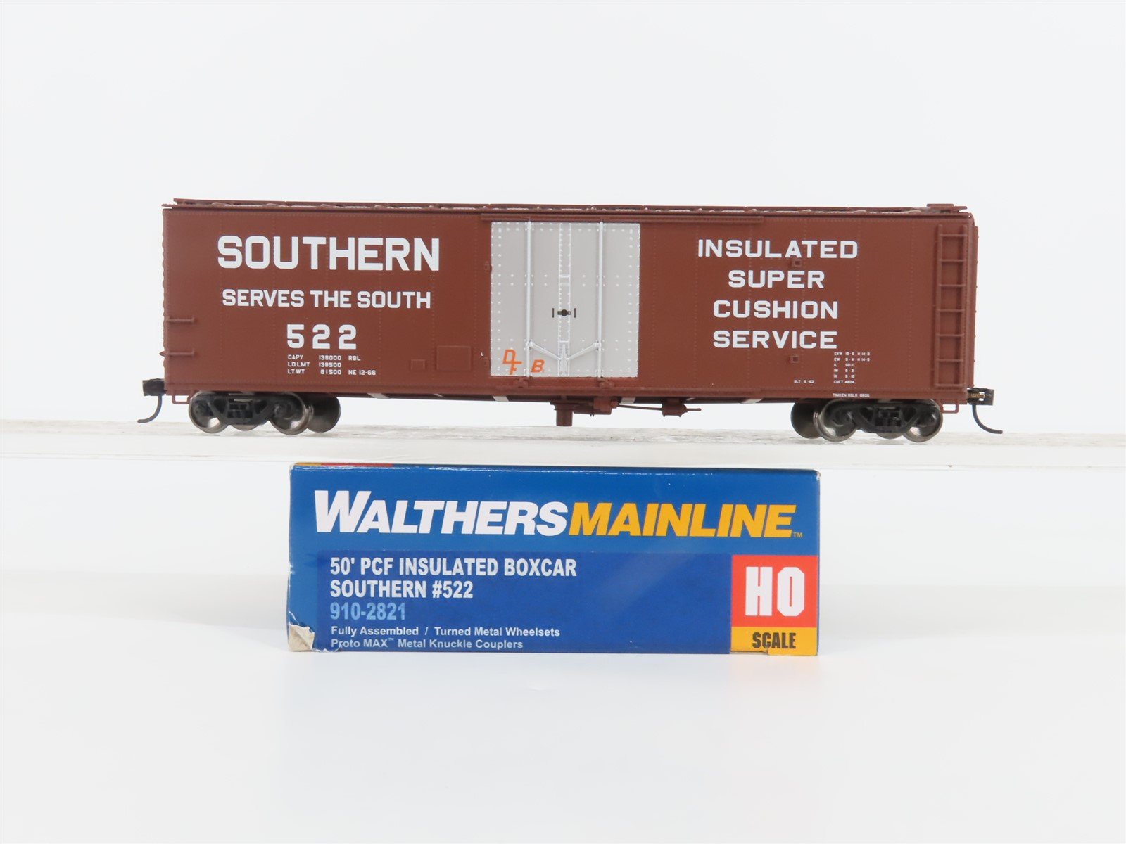 HO Walthers Mainline 910-2821 Southern Railway 50' PCF Insulated Box Car #522