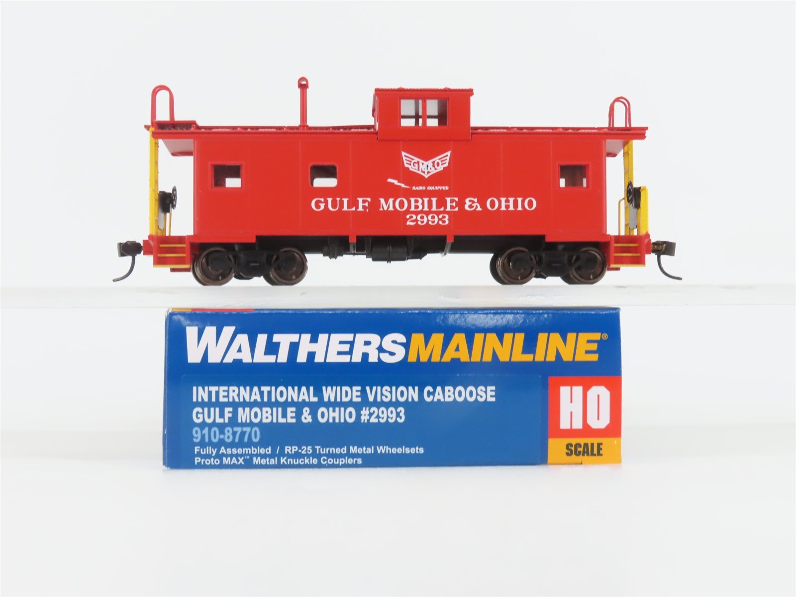 HO Scale Walthers Mainline 910-8770 GM&O Int'l Wide Vision Caboose #2993