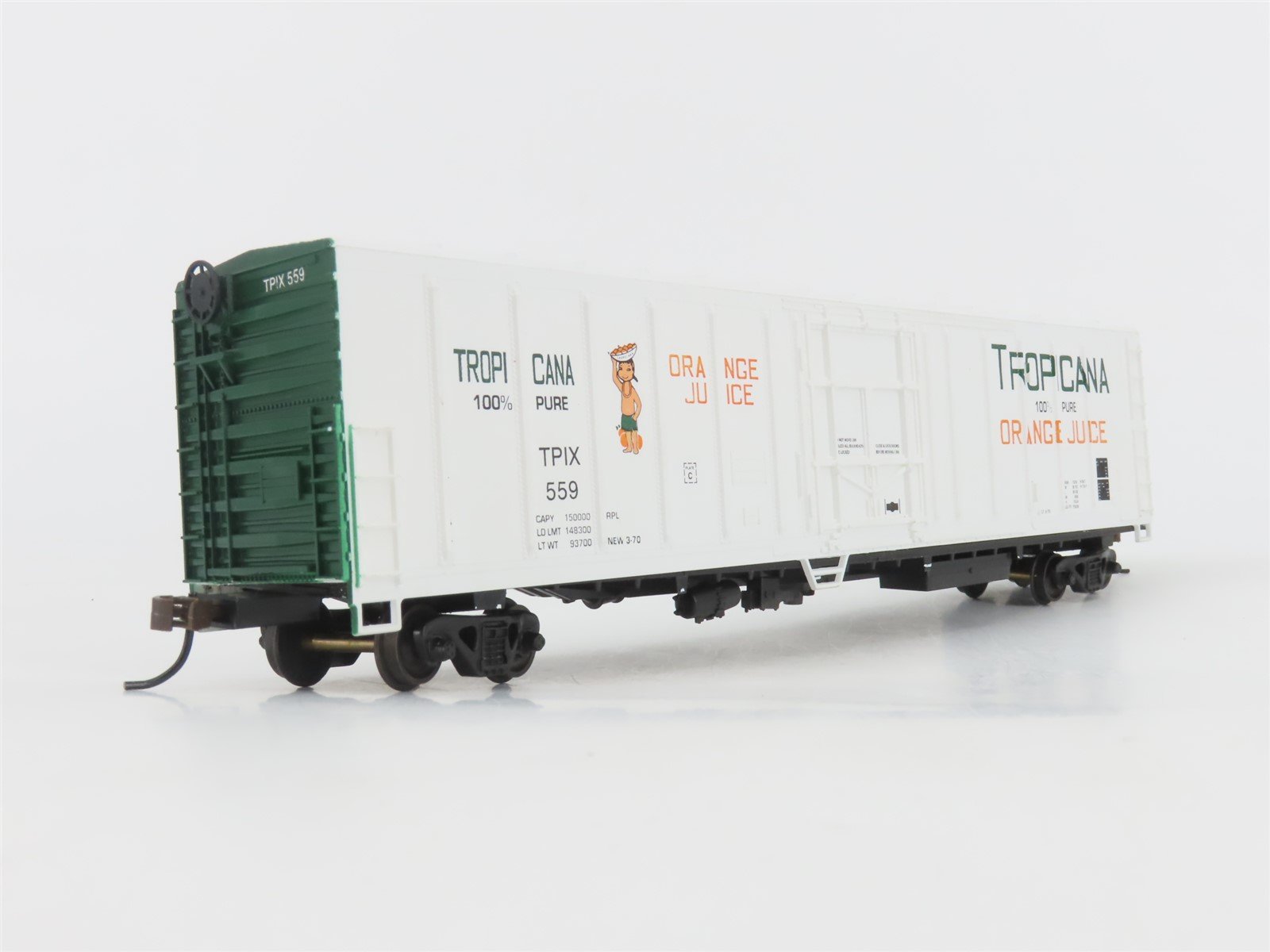 HO Scale Con-Cor 0001-019802-(2) TPIX Tropicana (Scheme #2) 57' Reefer #559