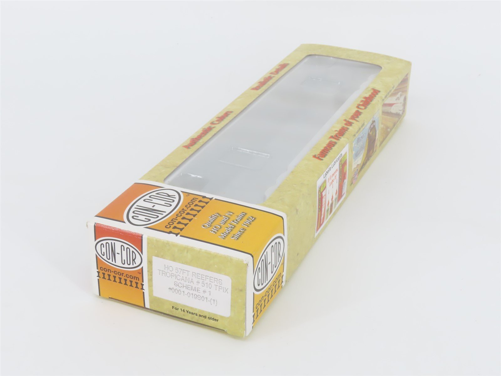 HO Scale Con-Cor 0001-019801-(1) TPIX Tropicana (Scheme #1) 57' Reefer #510