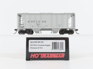 HO Scale Atlas Trainman 20003218 RUT Rutland 2-Bay Covered Hopper #513