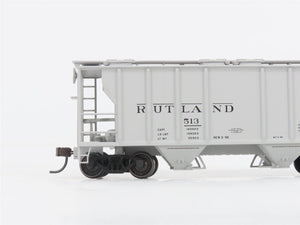 HO Scale Atlas Trainman 20003218 RUT Rutland 2-Bay Covered Hopper #513