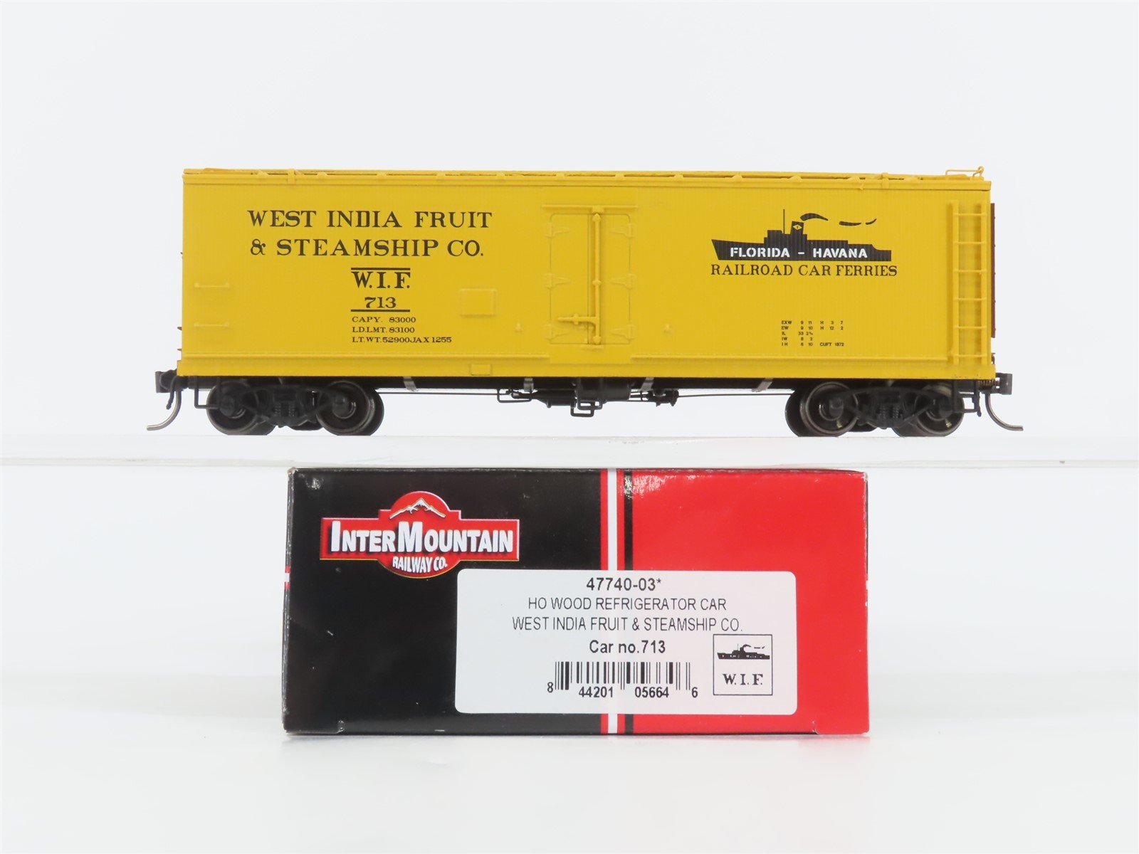 HO InterMountain 47740-03 WIF West India Fruit & Steamship Wood Reefer #713
