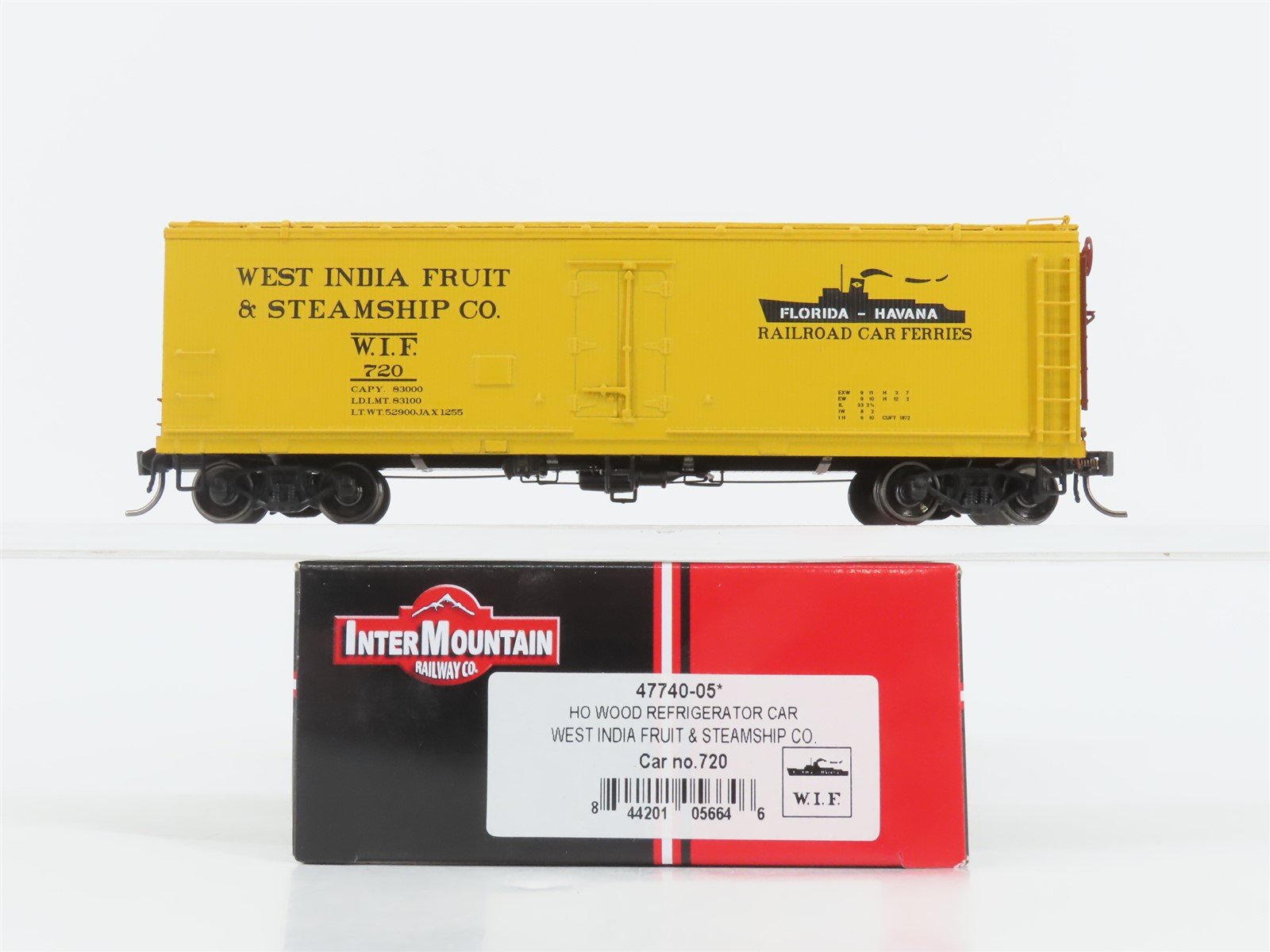 HO InterMountain 47740-05 WIF West India Fruit & Steamship Wood Reefer #720