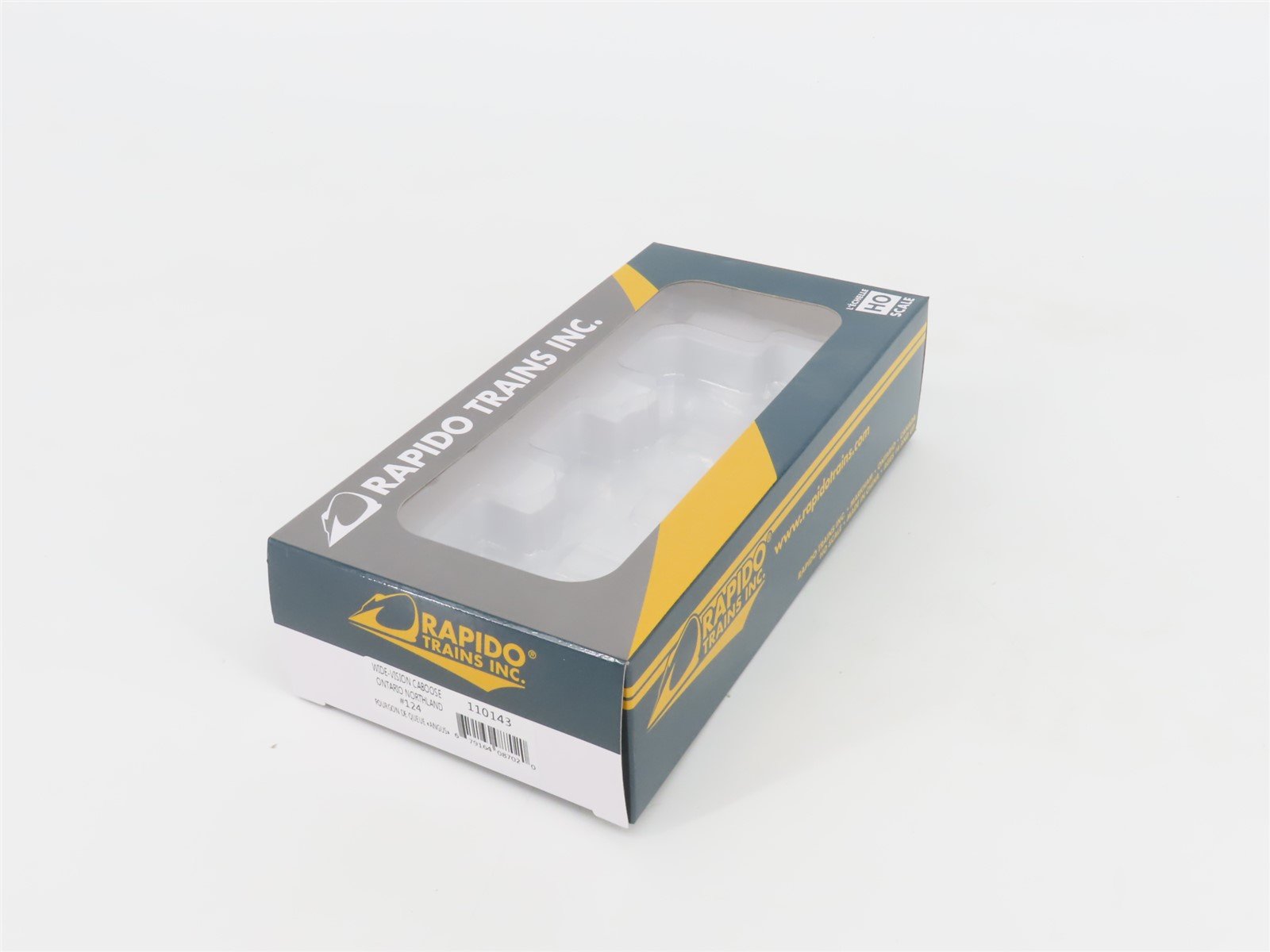 HO Scale Rapido 110143 ONT Ontario Northland Wide Vision Caboose #124