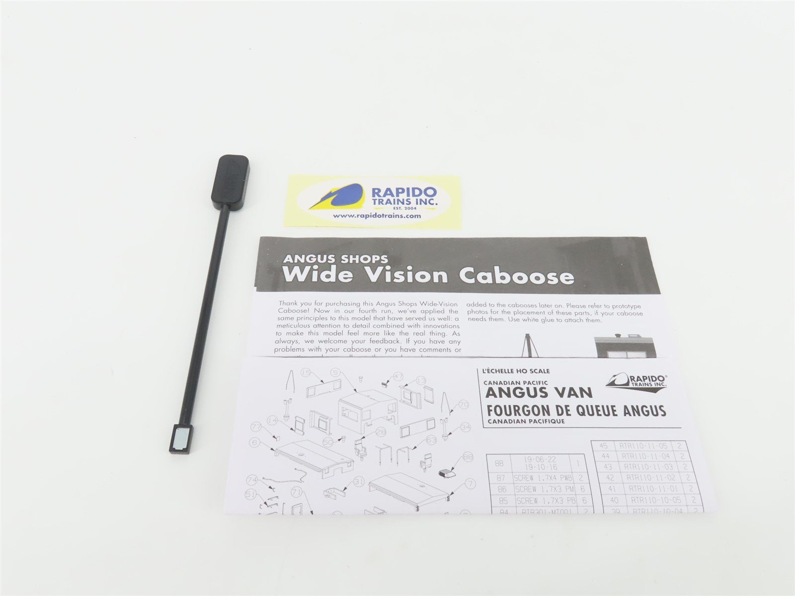 HO Scale Rapido 110147 TH&B Toronto Hamilton & Buffalo Wide Vision Caboose #80