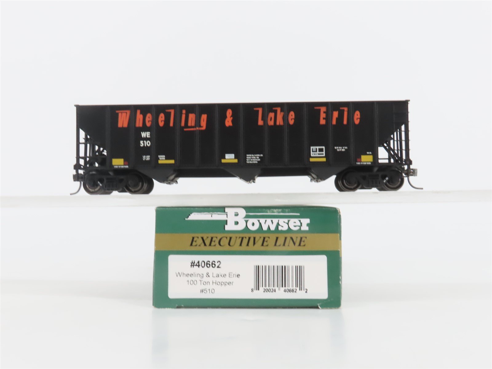 HO Scale Bowser Stewart Hobbies 40662 WE Wheeling & Lake Erie 3-Bay Hopper #510